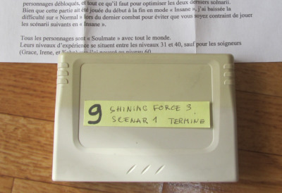 Shining Force 3 Scenario 1 saves cartridge